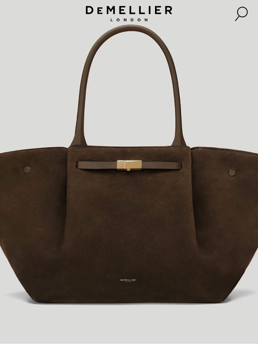 DeMellier The New York Tote in Mocha Suede